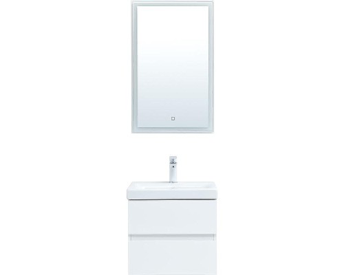 Комплект мебели для ванной Aquanet Беркли 50 306356 подвесной Белый глянец