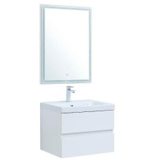 Комплект мебели для ванной Aquanet Беркли 60 306358 подвесной Белый глянец