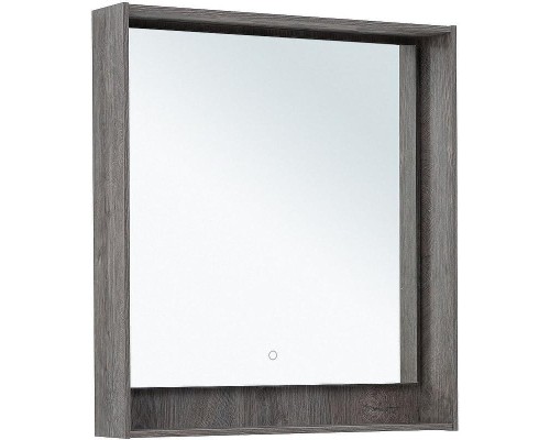 Зеркало Aquanet Милан 80 336395 с подсветкой Дуб рошелье с сенсорным выключателем