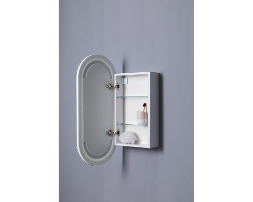 Зеркальный шкаф Aquanet Монте 40 344786 с подсветкой Белый