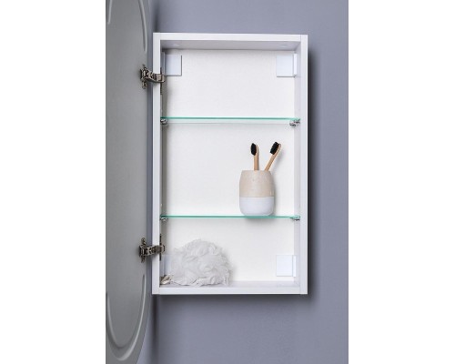 Зеркальный шкаф Aquanet Монте 40 344786 с подсветкой Белый