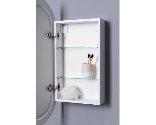 Зеркальный шкаф Aquanet Монте 40 344786 с подсветкой Белый