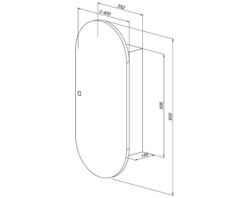 Зеркальный шкаф Aquanet Монте 40 344786 с подсветкой Белый