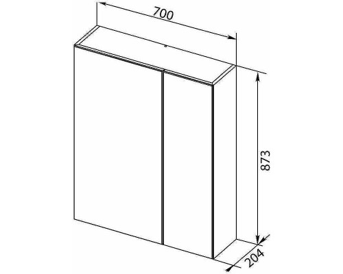 Зеркальный шкаф Aquanet Йорк 70 202088 Белый