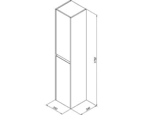 Шкаф пенал Aquanet Nova Lite 35 249522 подвесной Дуб рустикальный