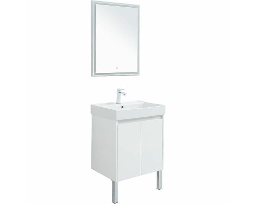 Комплект мебели для ванной Aquanet Nova Lite 60 302532 подвесной Белый глянец