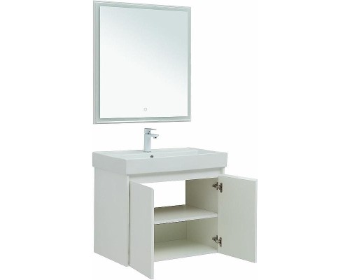 Комплект мебели для ванной Aquanet Nova Lite 75 302535 подвесной Белый глянец