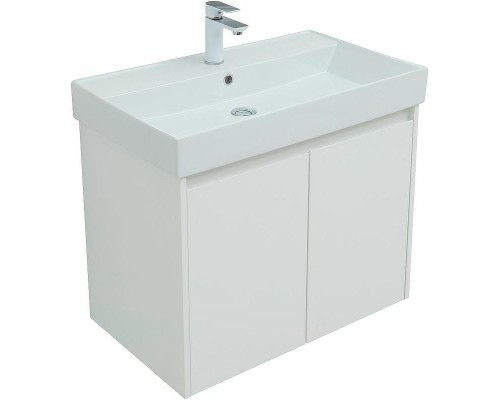 Комплект мебели для ванной Aquanet Nova Lite 75 302535 подвесной Белый глянец