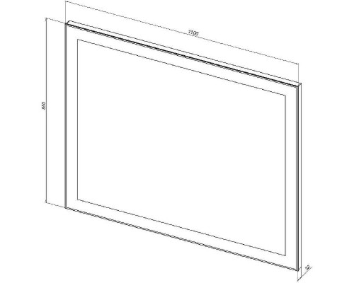 Зеркало Aquanet Алассио 110 249348 с подсветкой с сенсорным выключателем