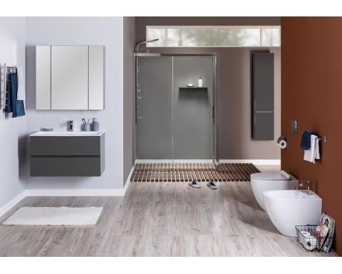 Зеркальный шкаф Aquanet Алвита 90 240110 Серый антрацит