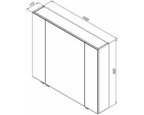Зеркальный шкаф Aquanet Алвита New 100 277542 Белый матовый