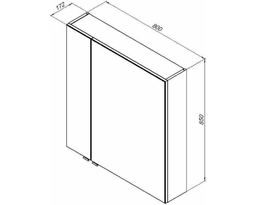 Зеркальный шкаф Aquanet Алвита New 80 277535 Антрацит