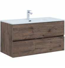 Тумба под раковину Aquanet Алвита New 100 334188 подвесная Дуб веллингтон табак