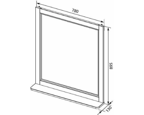 Зеркало Aquanet Бостон М 80 209676 Белое