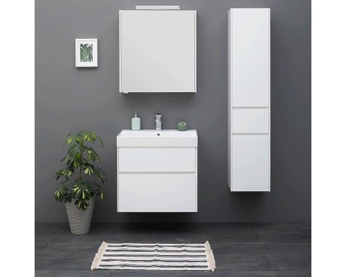 Комплект мебели для ванной Aquanet Бруклин 60 207803 подвесной Белый глянец