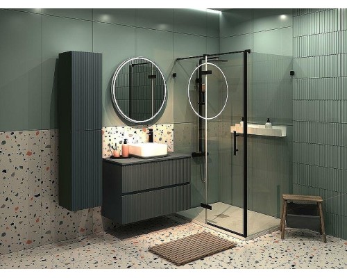 Шкаф пенал Aquanet Джейн 35 313305 подвесной Маренго