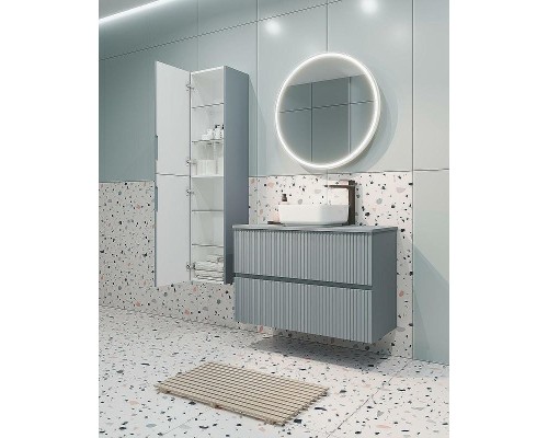 Шкаф пенал Aquanet Джейн 35 313321 подвесной Мисти грин