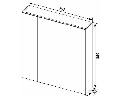 Зеркальный шкаф Aquanet Эвора 80 R 182741 Дуб антик
