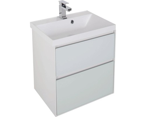 Тумба под раковину Aquanet Гласс 60 196961 подвесная Белая