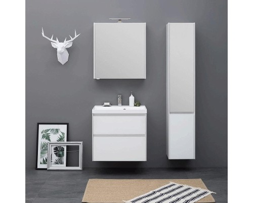 Тумба под раковину Aquanet Гласс 60 196961 подвесная Белая