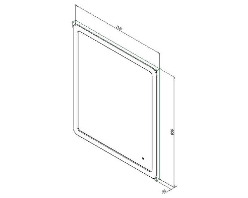 Зеркало Aquanet Ирис 70 326444 с подсветкой с сенсорным выключателем и подогревом