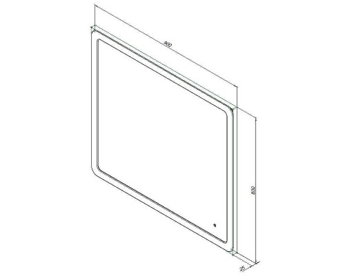 Зеркало Aquanet Ирис 90 326447 с подсветкой с сенсорным выключателем и подогревом