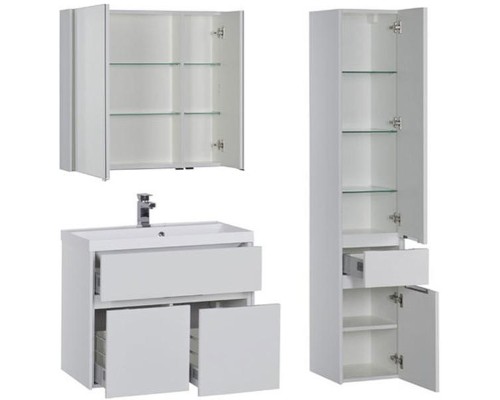 Шкаф пенал Aquanet Латина 35 L 187544 подвесной Белый