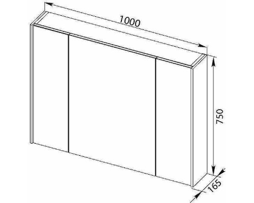 Зеркальный шкаф Aquanet Латина 100 179636 Белый