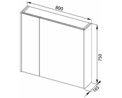 Зеркальный шкаф Aquanet Латина 80 179635 Белый