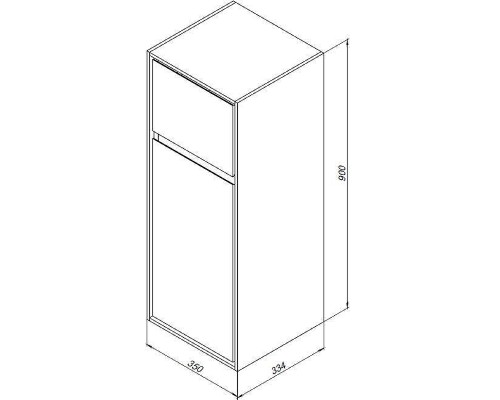 Подвесной шкаф Aquanet Милан 35 339954 цвет Белый глянец