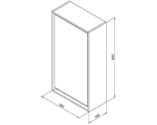 Подвесной шкаф Aquanet Милан 35 339960 цвет Дуб рустикальный