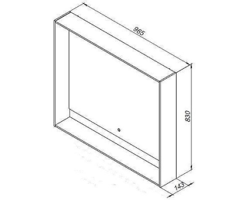 Зеркало Aquanet Милан 100 306375 с подсветкой Черный глянец с сенсорным выключателем
