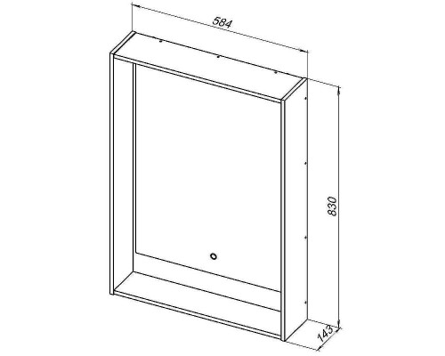 Зеркало Aquanet Милан 60 306380 с подсветкой Белый глянец с сенсорным выключателем