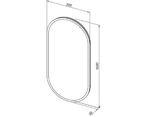 Зеркало Aquanet Монте 50 288970 с подсветкой и подогревом с сенсорным выключателем
