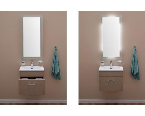 Зеркало Aquanet Нота 45 159094 с подсветкой Алюминий