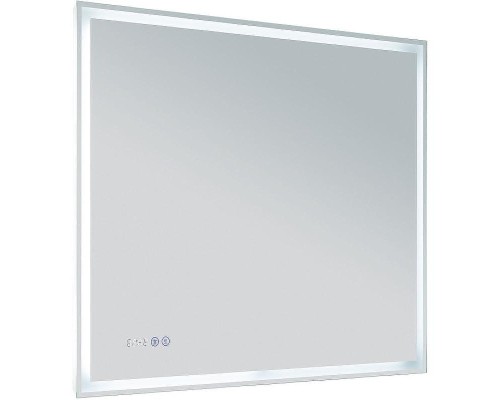 Зеркало Aquanet Оптима 90 288966 с подсветкой Белое матовое с сенсорным выключателем