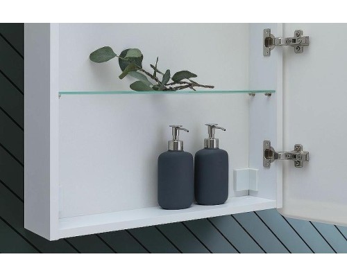 Зеркальный шкаф Aquanet Оптима 60 311860 с подсветкой Белый