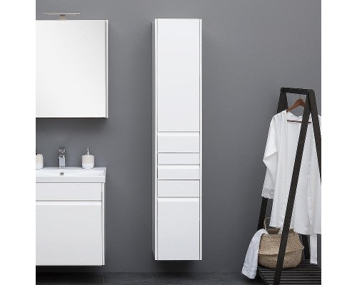 Шкаф пенал Aquanet Палермо 35 L 237410 подвесной Белый глянец