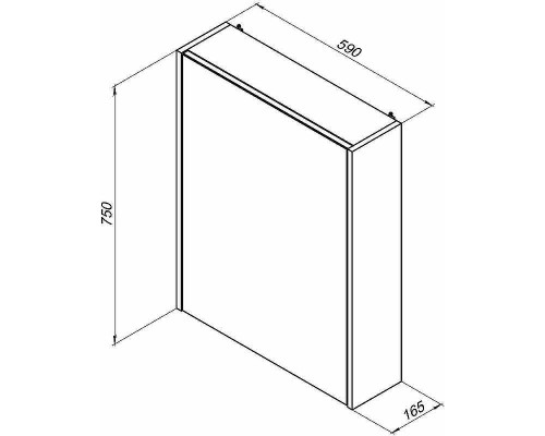 Зеркальный шкаф Aquanet Палермо 60 203939 Белый