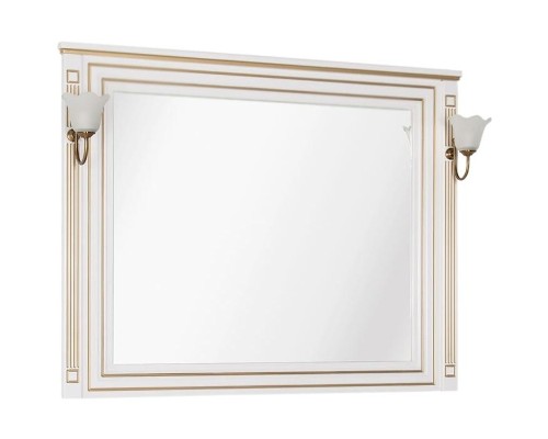 Зеркало Aquanet Паола 120 186105 Белое золото