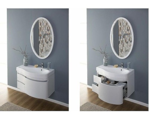 Зеркало Aquanet Сопрано 70 169607 с подсветкой Белое