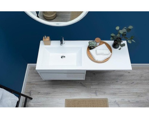 Тумба с раковиной Aquanet Токио 130 L 239217 подвесная Белая