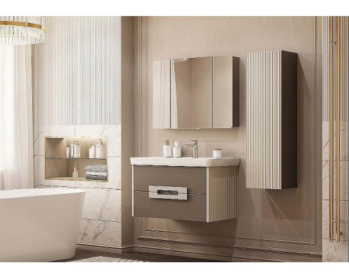 Зеркальный шкаф Aquaton Ар-Деко 85 1A280602DD6E0 Кашемир