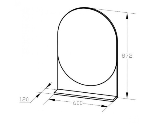 Зеркало Aquaton Анси 60 1A246202APE20 цвет Древесный