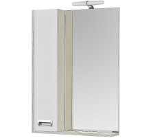 Зеркало со шкафом Aquaton Бекка PRO 60 1A214602BAC20 с подсветкой Белый Дуб сомерсет