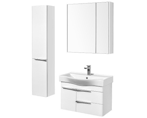 Зеркальный шкаф Aquaton Беверли 80 1A237102BV010 Белый глянец