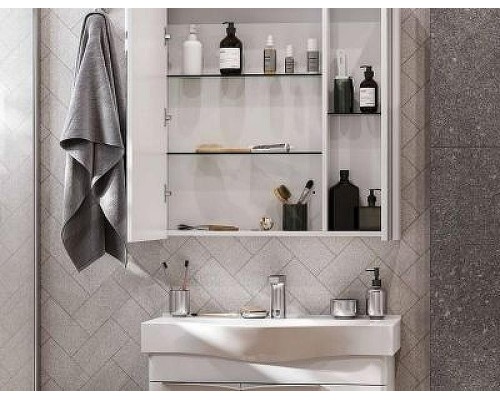 Зеркальный шкаф Aquaton Беверли 80 1A237102BV010 Белый глянец