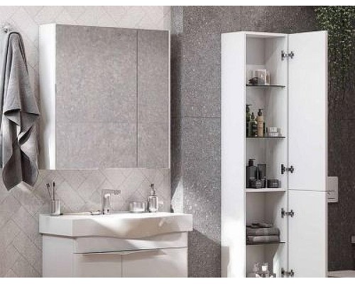 Зеркальный шкаф Aquaton Беверли 80 1A237102BV010 Белый глянец