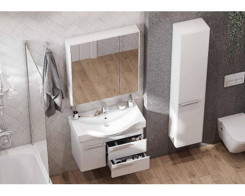 Зеркальный шкаф Aquaton Беверли 80 1A237102BV010 Белый глянец