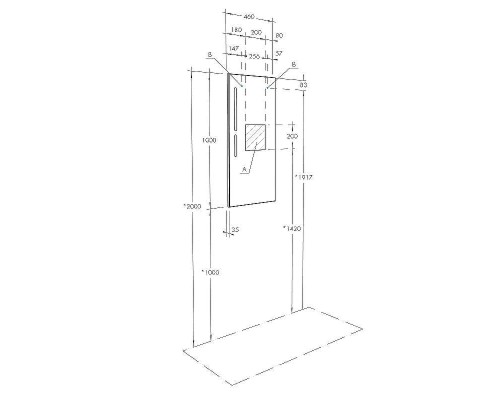 Зеркало Aquaton Эклипс 46 1A129002EK010 с выключателем